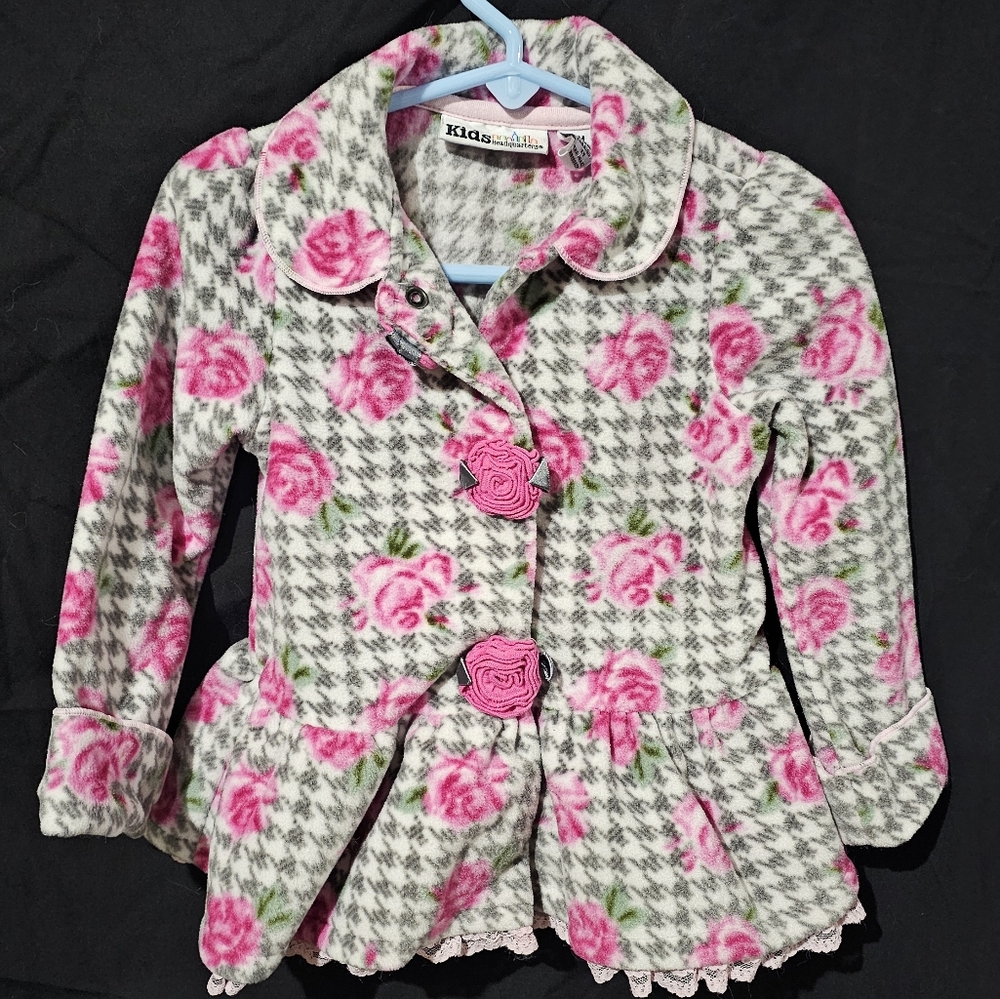 EUC 24M Girls Fleece Floral/Plaid from Kids Headquarters